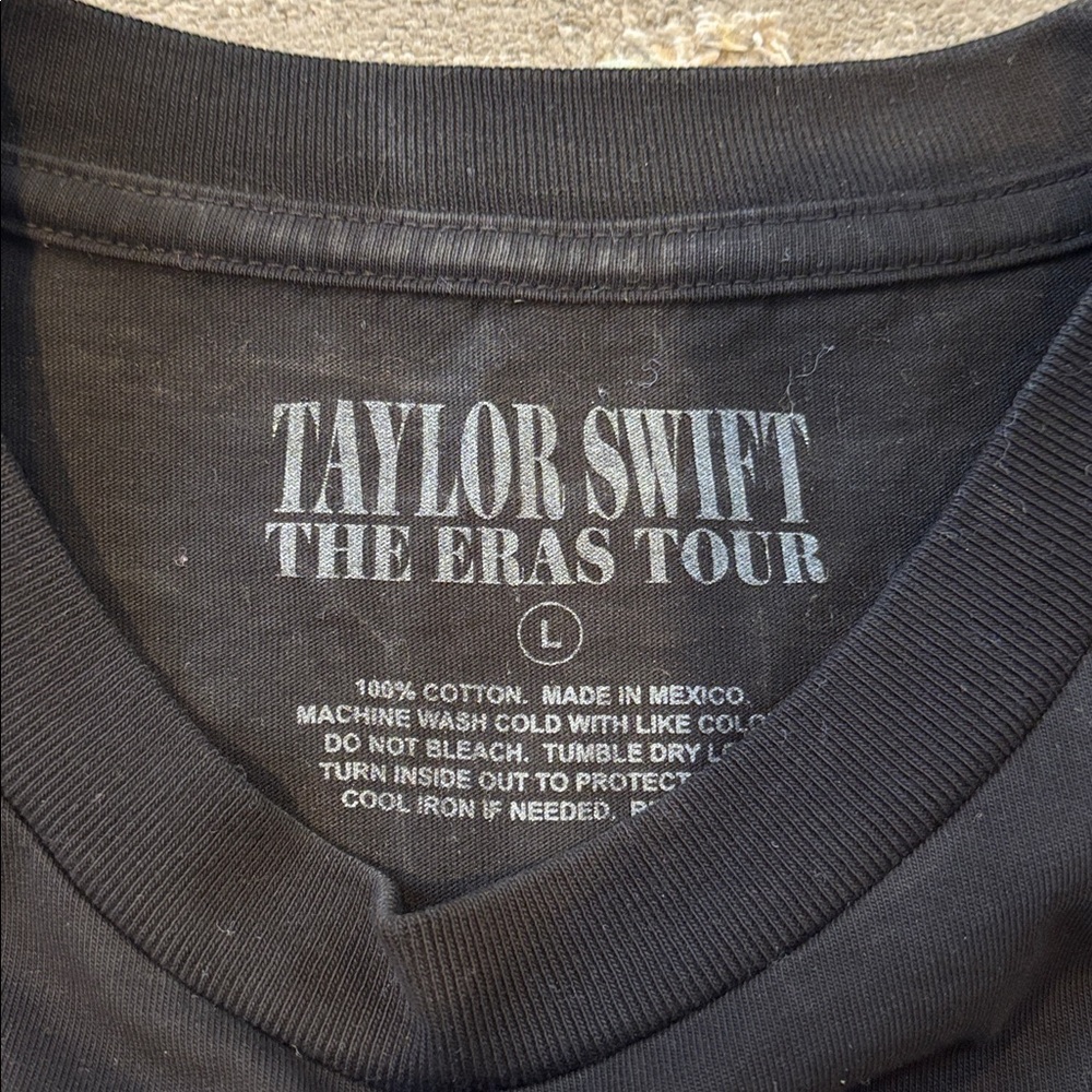 Taylor Swift Black and Pink Eras Tour Tee - Picture 2 of 3